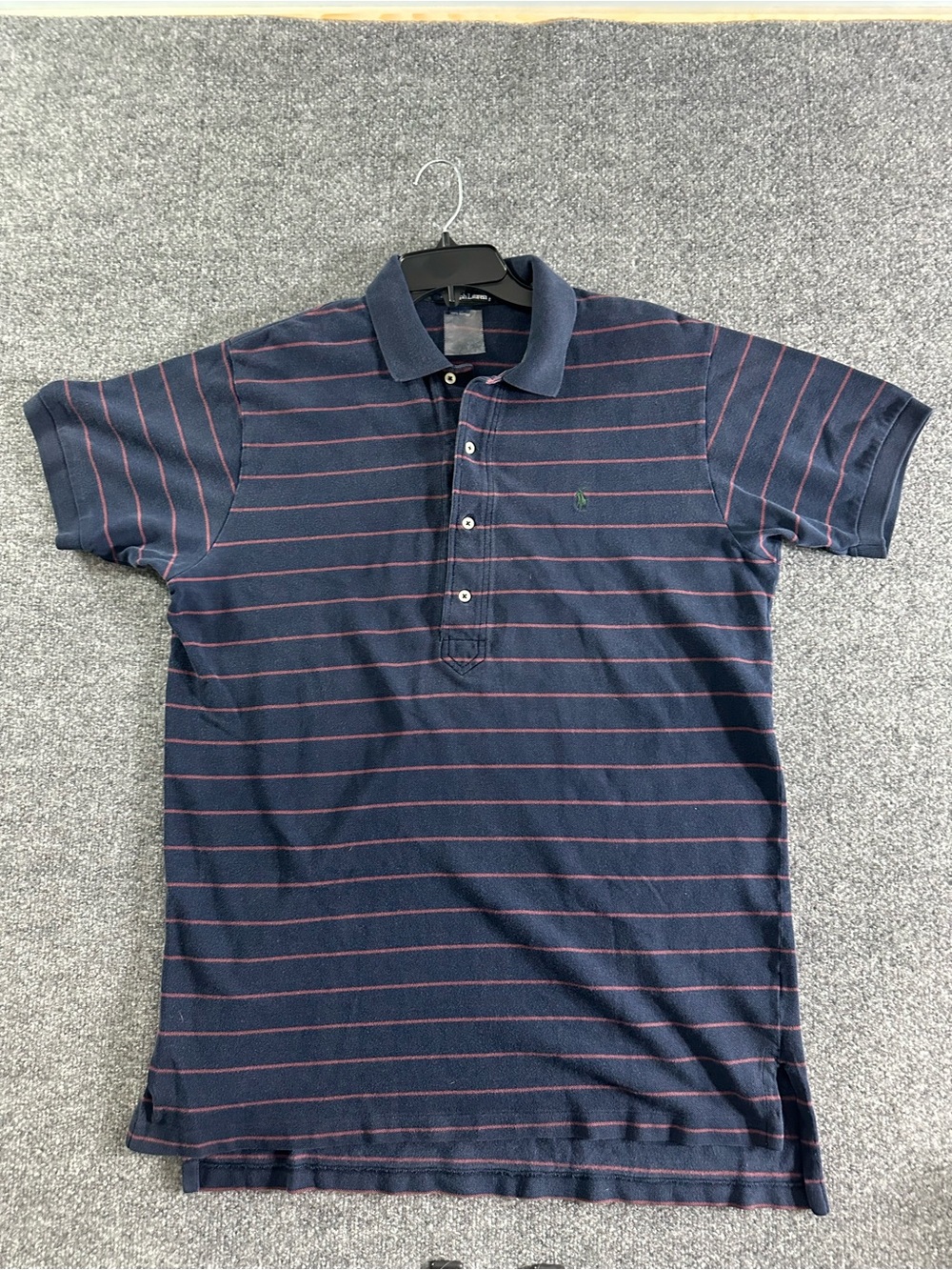 Vintage Polo by Ralph Lauren Navy Polo with Red Stripes